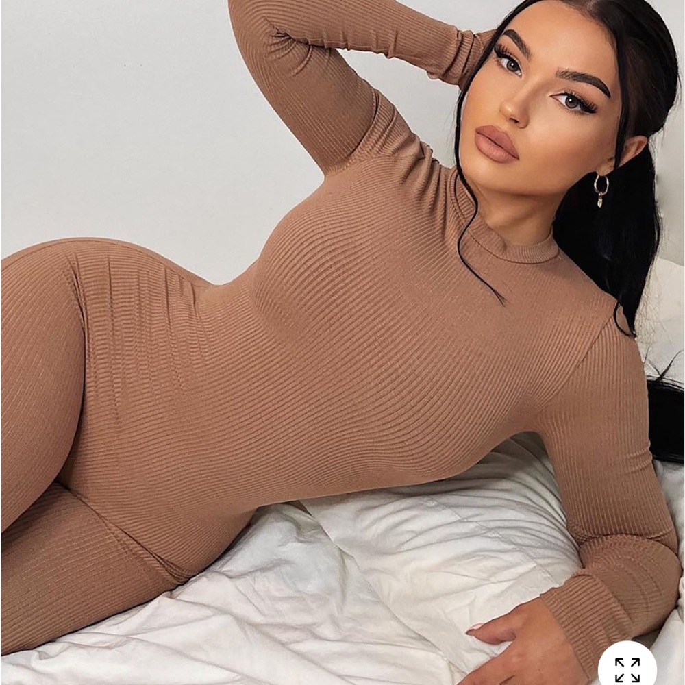 Fashion Nova Nude Maribel Snatched Jumpsuit